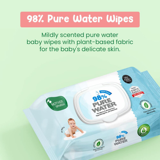 Mother Sparsh After Bite Turmeric Balm & 98% Water Wipes - Ayurvedic & Safe for Babies