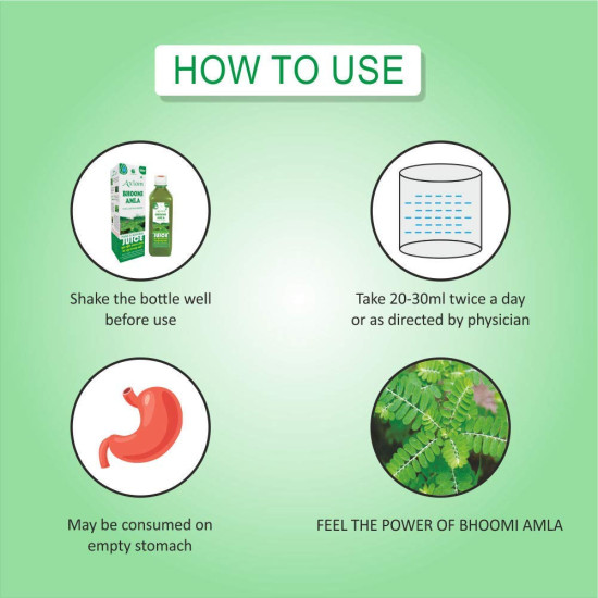 Axiom Bhoomi Amla Juice | Helpful in Liver Problems | Natural Liver Tonic | Useful in digestive System |Bhumi Amla Juice| Immunity Booster - 500ml (Pack of 2)
