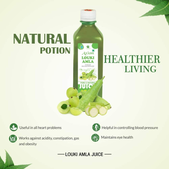 Axiom_Ayurveda Loki Amla Swaras (500 ml) Pack of 3 | Helps in Blood Pressure | Useful in Increase Eye Sight | Useful in Falling Hairs | WHO GLP,GMP,ISO Certified Product |