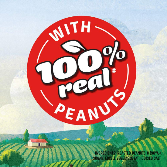 Kissan Peanut Butter Bottle, 350 g - Rich in Protein from Real Peanuts