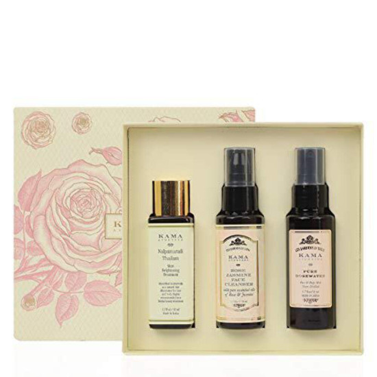 Kama Ayurveda 3 Step Skincare Gift Box - Hydrate & Tone Your Skin