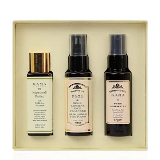 Kama Ayurveda 3 Step Skincare Gift Box - Hydrate & Tone Your Skin