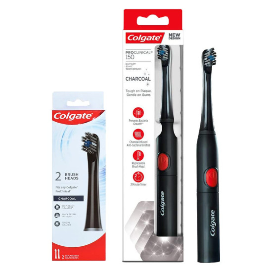 Colgate ProClinical 150 Charcoal Sonic Electric Toothbrush - Advanced Oral Care