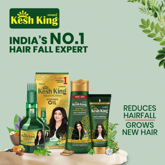 Kesh King Scalp and Hair Medicine Anti-Hairfall Conditioner - Enriched with 21 Ayurvedic Herbs