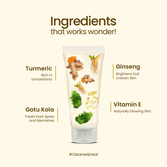 Mother Sparsh Turmeric Healing Face Wash - Combat Hyperpigmentation & Dark Spots