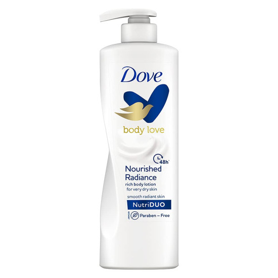 Dove Body Love Nourished Radiance Body Lotion - 48hrs Moisturization for Soft Radiant Skin