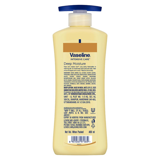 Vaseline Intensive Care Deep Moisture Body Lotion - Radiant, Glowing Skin Vaseline Intensive Care Deep Moisture Body Lotion - Radiant, Glowing Skin