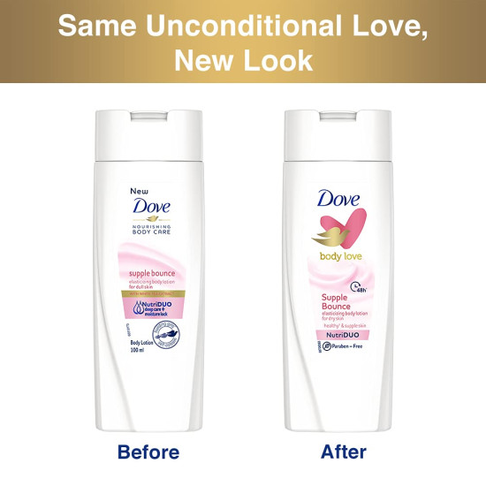 Dove Body Love Supple Bounce Body Lotion - 48Hrs Moisturisation Dove Body Love Supple Bounce Body Lotion - 48Hrs Moisturisation