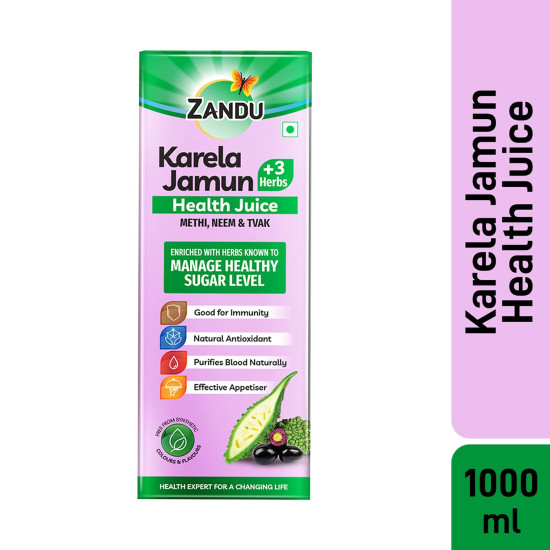 Zandu Karela Jamun Juice 1L - Natural Blood Sugar Regulator