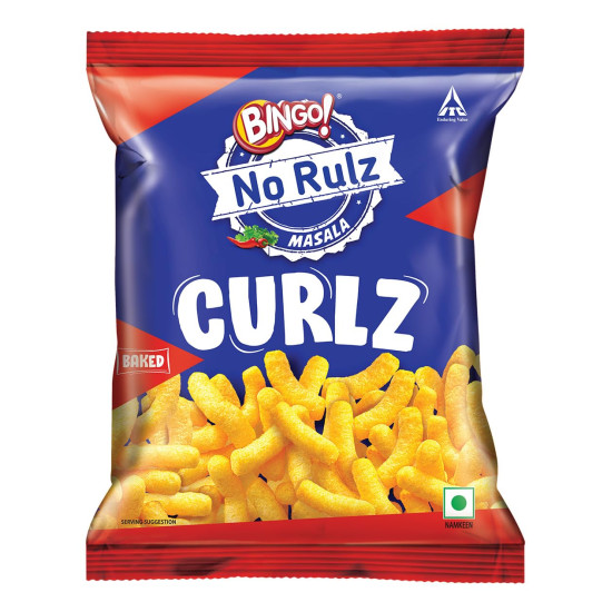 Bingo! No Rulz Masala Curlz - Super Light & Tasty Baked Puffs