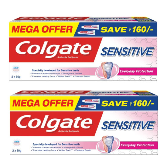 Colgate Sensitive Everyday Protection Toothpaste - For Sensitive Teeth & Healthy Gums