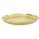 Skywalk Handmade Brass Puja Thali - Flower Embossed Design - 8 Inch