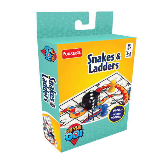 Funskool Games - Travel Snakes & Ladders - Classic Board Game for Kids & Family