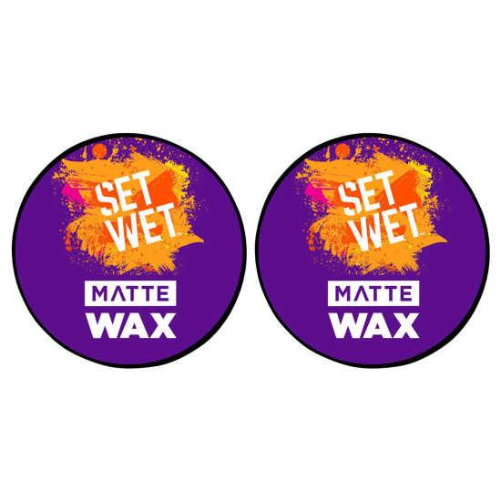 Set Wet Matte Hair Wax For Men - Strong Hold, 60 g (Pack of 2)