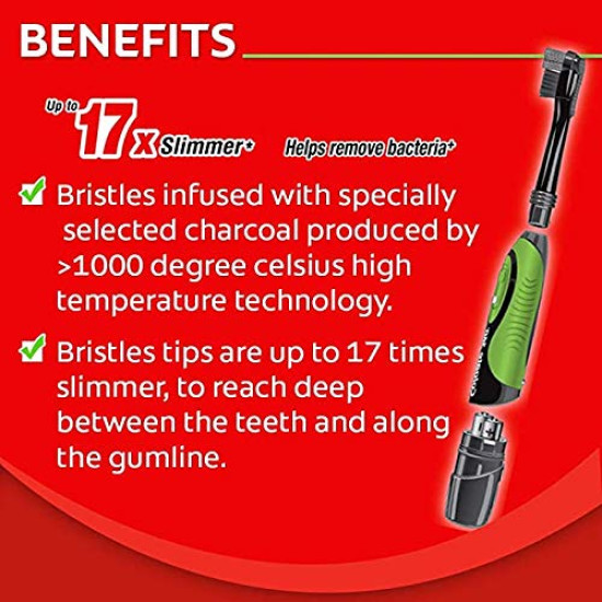 Colgate 360 Charcoal & Barbie Electric Toothbrush Combo - Dual Cleaning Power