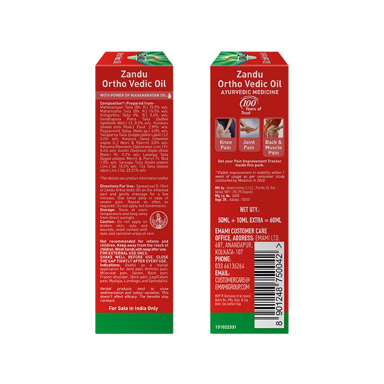Zandu Ortho Vedic Oil - Ayurvedic Relief for Joint Pain Zandu Ortho Vedic Oil - Ayurvedic Relief for Joint Pain