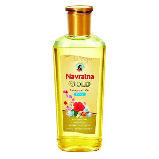 Navratna Gold Ayurvedic Oil - Non-Sticky & Mild Fragrance Navratna Gold Ayurvedic Oil - Non-Sticky & Mild Fragrance