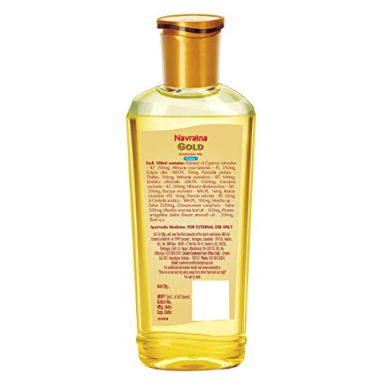Navratna Gold Ayurvedic Oil - Non-Sticky & Mild Fragrance Navratna Gold Ayurvedic Oil - Non-Sticky & Mild Fragrance