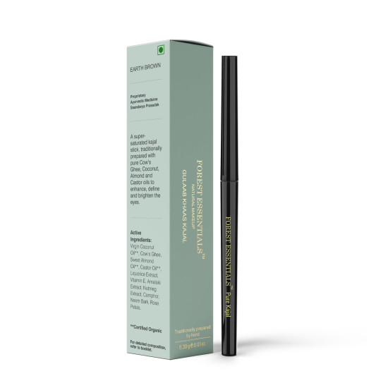 Forest Essentials Earth Brown Gulaab Khaas Kajal - Intense Matte Finish