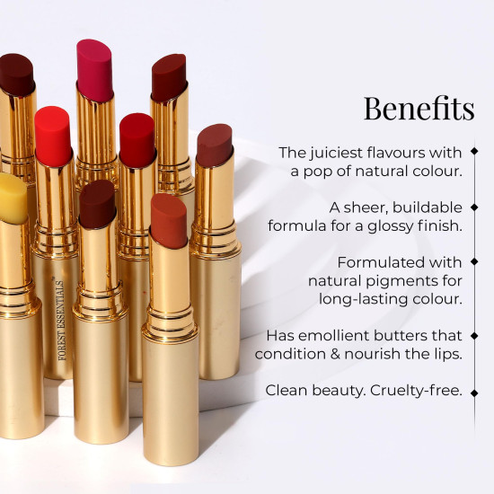 Forest Essentials Tinted Lip Serum Madhu Rasa Anar Rasa - Natural Moisturizing Lip Tint