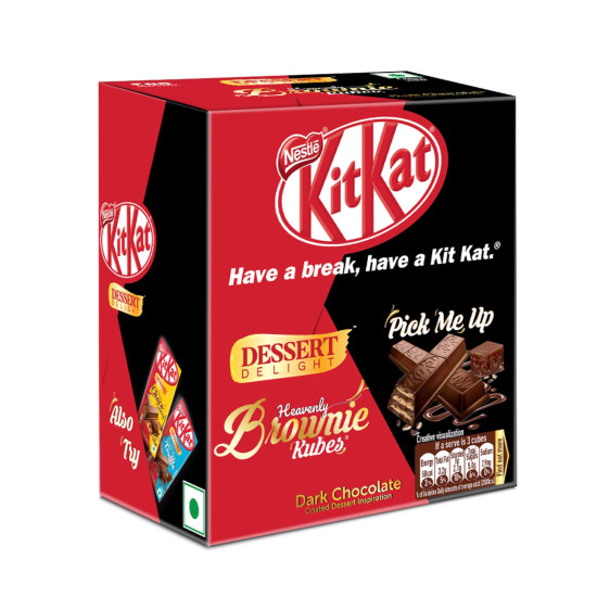 Nestle KitKat Dessert Delight - Heavenly Brownie Kubes with Dark Chocolate