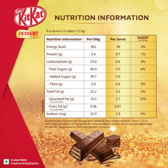 Nestle KitKat Dessert Delight - Heavenly Brownie Kubes with Dark Chocolate