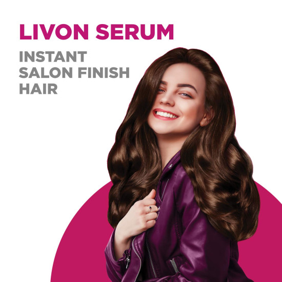 Livon Serum, 100ml (Pack of 2) - Straighter Hair & 5X Less Breakage