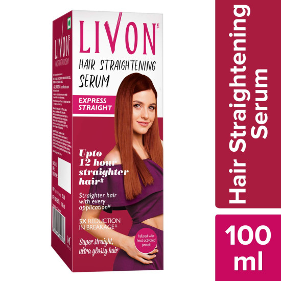 Livon Serum, 100ml (Pack of 2) - Straighter Hair & 5X Less Breakage
