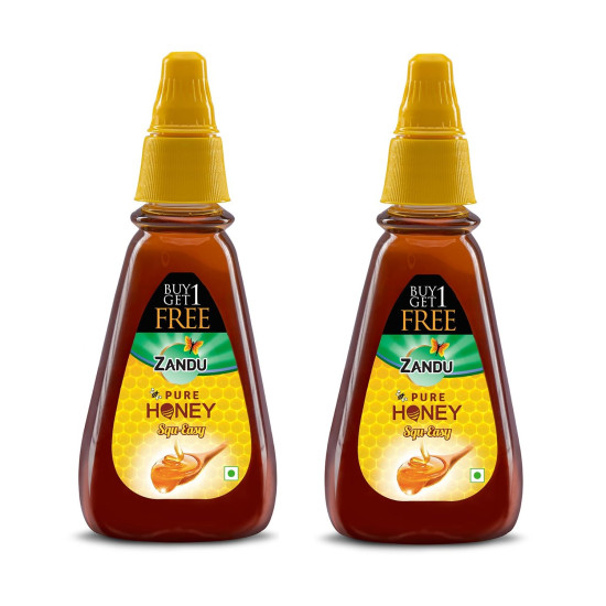 Zandu Pure Honey Squ-Easy - Unique Blend of Sunderban Honey & Tulsi
