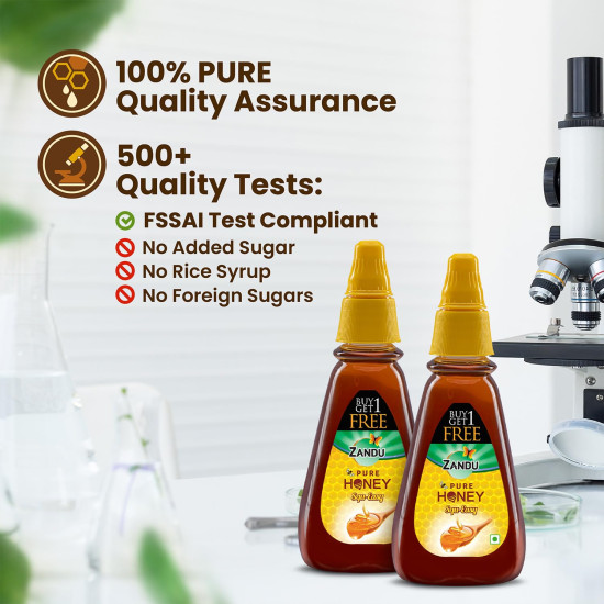 Zandu Pure Honey Squ-Easy - Unique Blend of Sunderban Honey & Tulsi