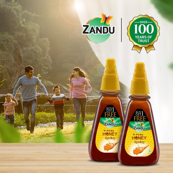 Zandu Pure Honey Squ-Easy - Unique Blend of Sunderban Honey & Tulsi