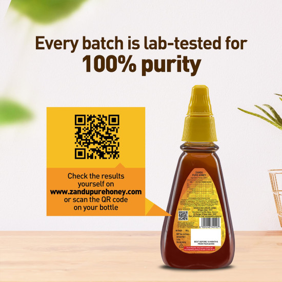 Zandu Pure Honey Squ-Easy - Unique Blend of Sunderban Honey & Tulsi