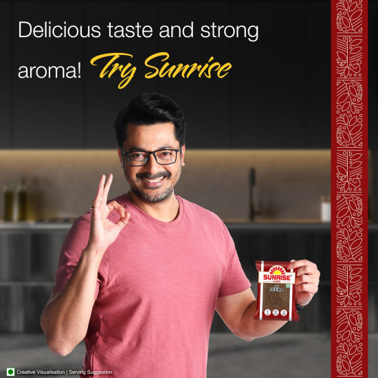 Sunrise Pure Jeera Whole Spice Pouch, 50 g - Authentic Flavor and Quality
