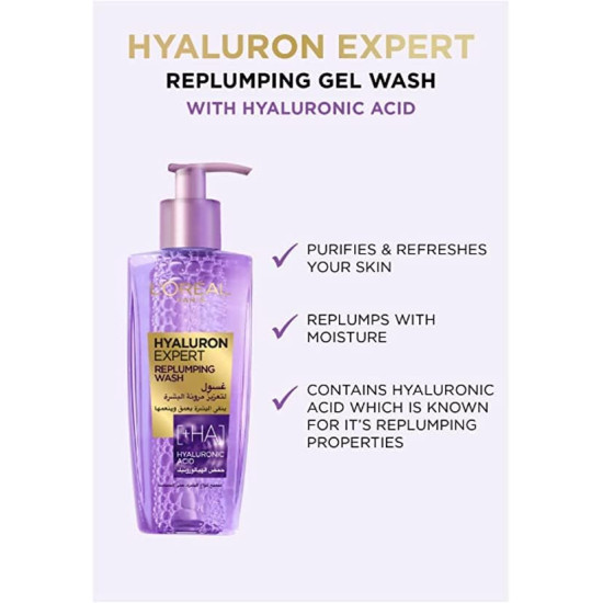L'Oreal Paris Hyaluron Expert Replumping Face Wash - Hydrating with Hyaluronic Acid