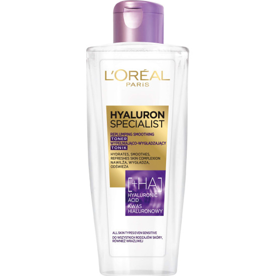 L'Oreal Hyaluron Specialist Replumping Smoothing Toner - Deep Hydration for All Skin Types