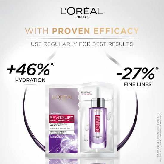 L'Oréal Paris Revitalift Serum Sheet Face Mask - Fresh Mix with Hyaluronic Acid