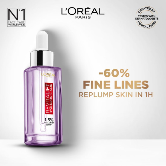 L'Oreal Paris Revitalift Hyaluronic Acid Face Serum - Hydrated, Youthful Skin