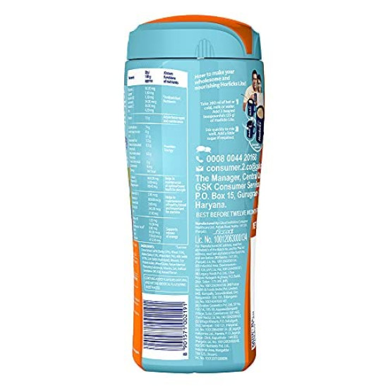 Horlicks Lite Health & Nutrition Drink - High Protein Support for Active Adults