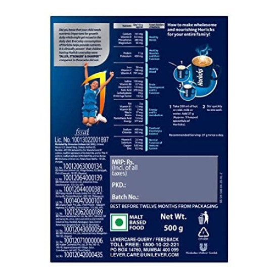Horlicks Health & Nutrition Drink - Classic Malt - Immunity Support