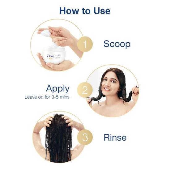 Dove Intense Damage Repair Hair Mask - Moisturizing Cream & Keratin Actives