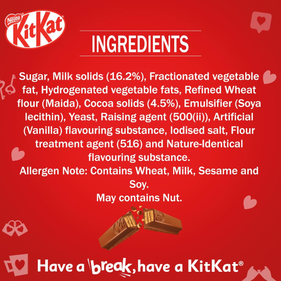 KitKat Love Break, 4 Finger - Chocolate Coated Wafer Delight