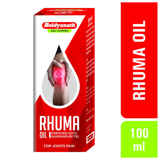 Baidyanath Rhuma Oil 100 ml | Joint Pain Support | Ayurvedic Massage Oil for Joint Pain