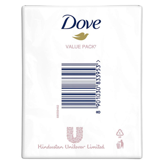 Dove Pink Rosa Bathing Soap Bar 125 g (Pack of 3) - With Moisturising Cream for Softer Skin