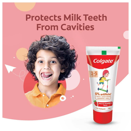 Colgate Kids Anticavity Toothpaste - Natural Strawberry Flavour Colgate Kids Anticavity Toothpaste - Natural Strawberry Flavour