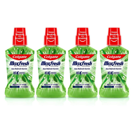 Colgate Maxfresh Plax Antibacterial Mouthwash - 99% Germ Removal & 24/7 Fresh Breath