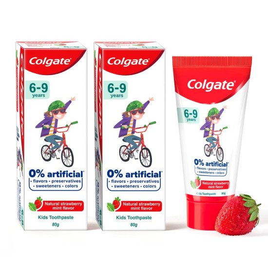 Colgate Kids Anticavity Toothpaste 6-9 Years - Natural Strawberry Mint Flavour