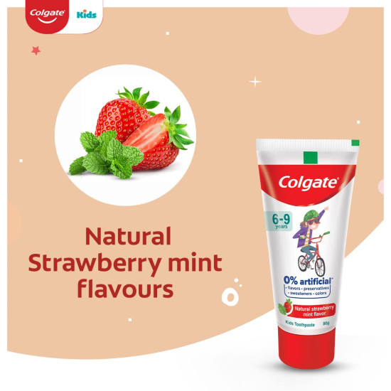 Colgate Kids Anticavity Toothpaste 6-9 Years - Natural Strawberry Mint Flavour