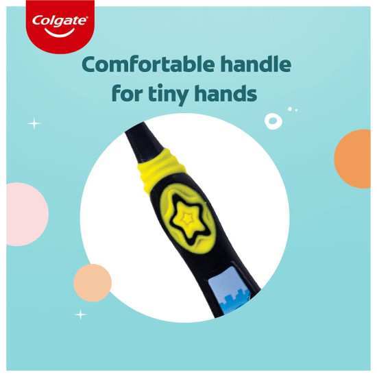 Colgate Kids Batman Manual Toothbrush - Extra Soft Bristles, Pack of 3