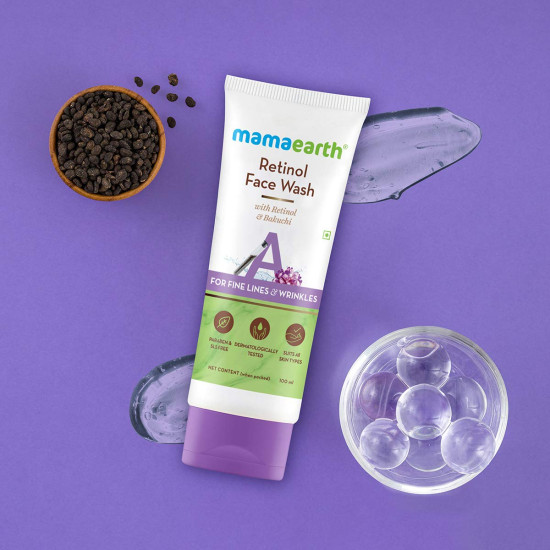 Mamaearth Retinol Face Wash - Reduces Fine Lines & Wrinkles