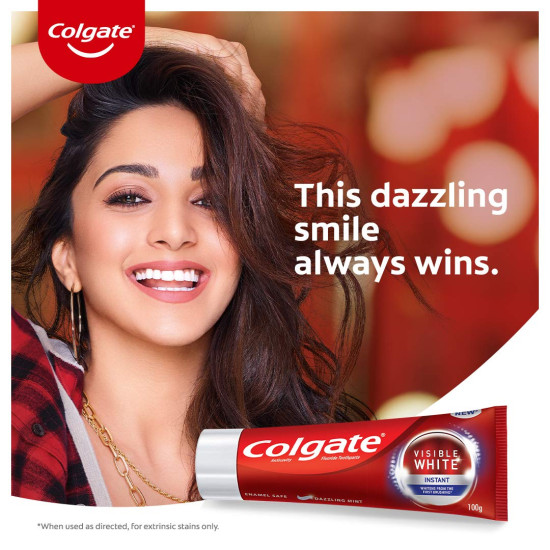 Colgate Visible White Instant Toothpaste - Instant Whitening & Enamel Protection